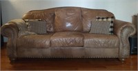 High Quality Light Brown Leather Couch