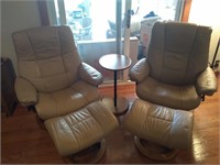 Two Ekornes Norwegian Stressless Leather Chairs