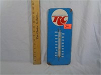 RC Cola Metal Thermometer 13.5"x5.75" Good Glass