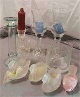 Glass votives and candle holders