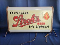 Vintage Stroh's Beer Double Sided Light Up Sign