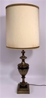 Stiffel table lamp, brass, 6.25" square base, 39"