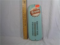 Orange Crush Metal Thermometer 16"x6"