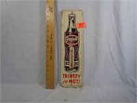 Grapette Soda Metal Thermometer 16"x4.5"