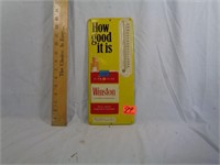 Winston Cigarettes Metal Embossed Thermometer