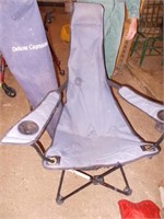 Folding Captain's Chair w/Drink Holders & Case