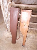 (2) Leather Gun Scabbards