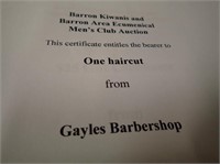 (1) Haircut From Gayle's Barbershop Cameron