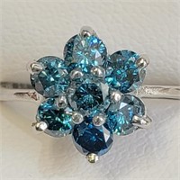 Certified Blue Dimaond(1.34Ct,I1) Ring