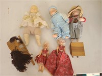 Lot of Vintage Dolls with accessories-5 Dolls