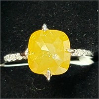 Certified10K  Greenish Yellowdiamond(2Ct,I3) Diamo