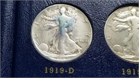 1919 D Walking Liberty Half Dollar Complete Set