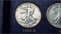 1920 S Walking Liberty Half Dollar Complete Set