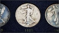1921 Walking Liberty Half Dollar Complete Set