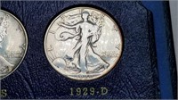 1929 D Walking Liberty Half Dollar Complete Set