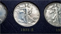 1933 S Walking Liberty Half Dollar Complete Set