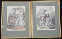 2 pcs Victorian Engravings - Anais