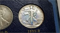 1935 S Walking Liberty Half Dollar Complete Set