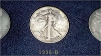 1936 D Walking Liberty Half Dollar Complete Set