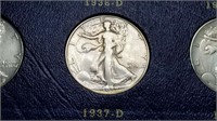 1937 D Walking Liberty Half Dollar Complete Set