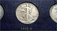 1938 D Walking Liberty Half Dollar Complete Set