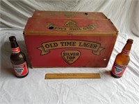 Vintage Old Time Lager Beer Case & Bottles