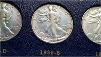 1939 S Walking Liberty Half Dollar Complete Set
