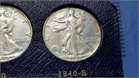1940 S Walking Liberty Half Dollar Complete Set