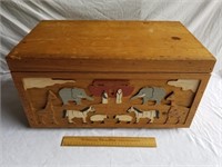 Noahs Ark Wooden Box 12 & 1/2 x 22 x 12"