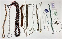Natural Stone, Leather Necklaces, Faceted Stones