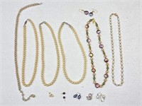 Pearl Necklaces, Earrings