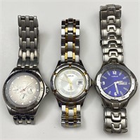 3pc Lorus Stainless Steel  Wrist Watches