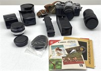Canon AE one SLR film camera kit