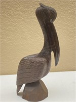 20” Hand Carved Ironwood Pelican