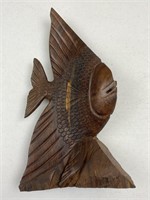 15.5” Hand Carved Ironwood Tropical Fish