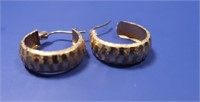 14K Hoop Earrings-1.2gr