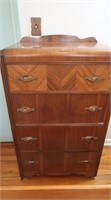 Vintage Waterfall Style Chest of Drawers-dove-tail