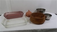 Pyrex Casserole Dishes, Wood Bowl, Aluminum Bowls,
