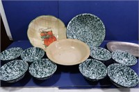 Graniteware, Misc Bowls, Metal Platter