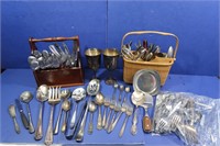 Assortment of Flatware,Stainless,Old Aluminum&more