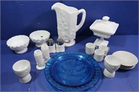 Milk Glass Pitcher, Candy Dish, S&P Shakers & more