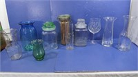 Misc Jars w/Lids & Vases