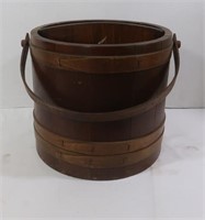 Decorative Wooden Bucket-11"H, 12"Dia