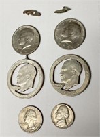 Coins - (2) Eisenhower Dollars - 1971 & 1974, both