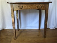 Quarter sawed Oak single drawer work table
