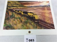 ALASLA RAILROAD SIGNED PRINT 22x28