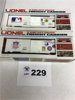 LIONEL MLB BOX CARS