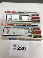 LIONEL NBA BOX CARS