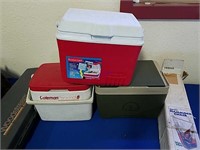 3 Small Coolers