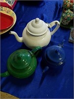 3-Vintage Porcelain Teapots